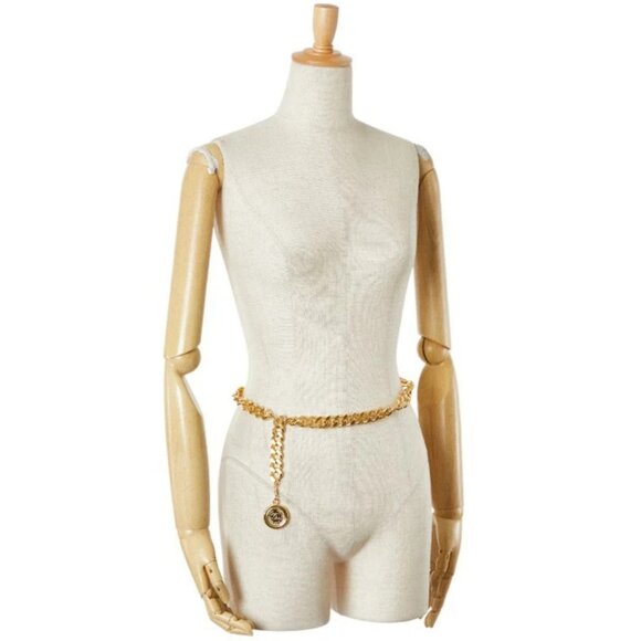 CHANEL CC Logos 31 Rue Cambon PARIS Chain Belt 30" Gold Tone 94A Auth w/Box #189 - Picture 3 of 6